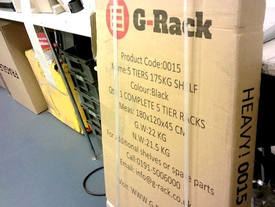 G-RACK - 5 TIERS SHELF - BLACK 