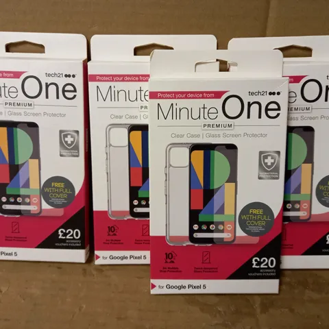 LOT OF 4 MINUTE ONE CLEAR CASES FOR GOOGLE PIXEL 5