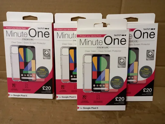 LOT OF 4 MINUTE ONE CLEAR CASES FOR GOOGLE PIXEL 5