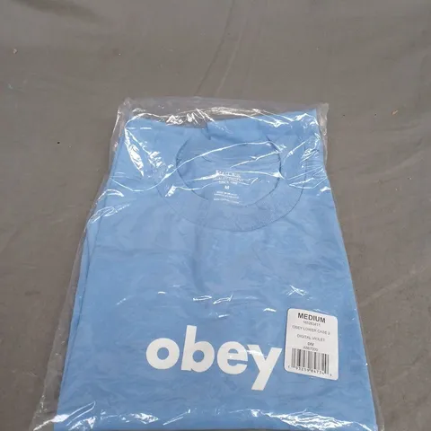 BAGGED OBEY LOGO CASUAL T-SHIRT SIZE M