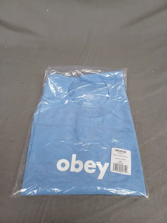 BAGGED OBEY LOGO CASUAL T-SHIRT SIZE M