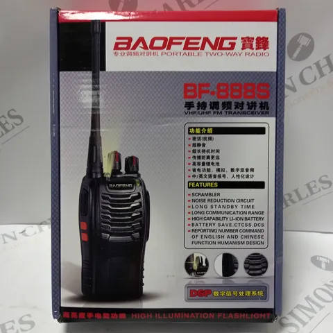 BOXED BAOFENG PORTABLE TWO-WAY RADIO 