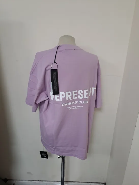 REPRESENT OWNERS CLUB T-SHIRT PASTEL LILAC - MEDIUM 