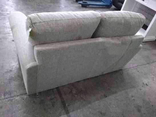 QUALITY DESIGNER 2 SEATER SOFA - LIGHT GREY FABRIC 