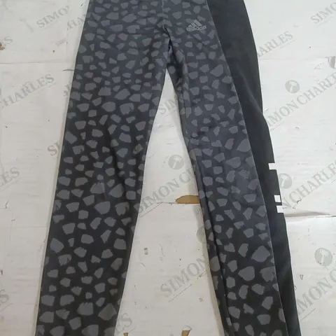 ADIDAS BLACK LEGGINGS - 7-8 YEARS