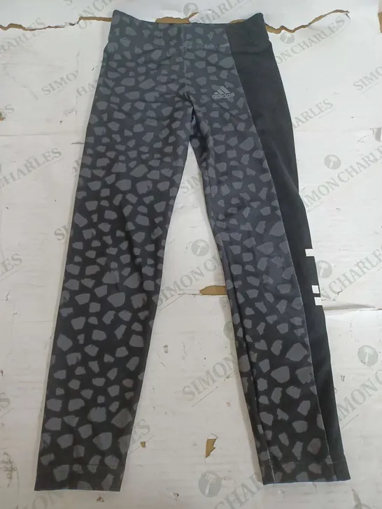 ADIDAS BLACK LEGGINGS - 7-8 YEARS