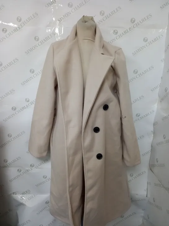 NEW COLLECTION LONG TRENCH COAT IN BEIGE - S/M