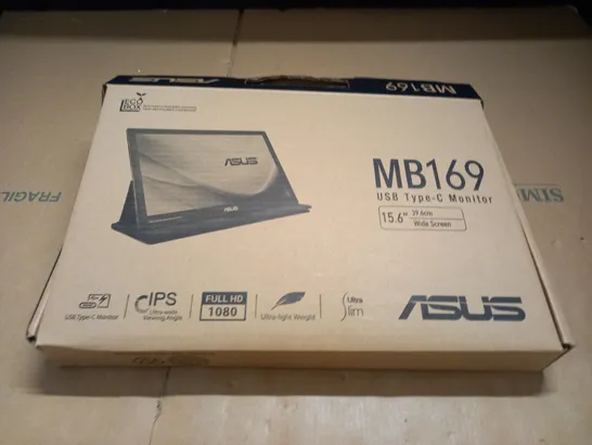 BOXED ASUS MB160 TYPE-C MONITOR 15.6" WIDE SCREEN