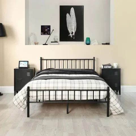 BOXED AURORA-LEIGH SMALL DOUBLE BED FRAME - WHITE (1 BOX)