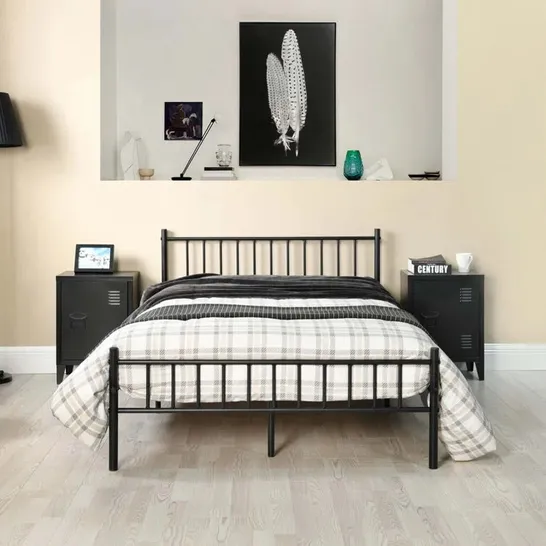 BOXED AURORA-LEIGH SMALL DOUBLE BED FRAME - WHITE (1 BOX)