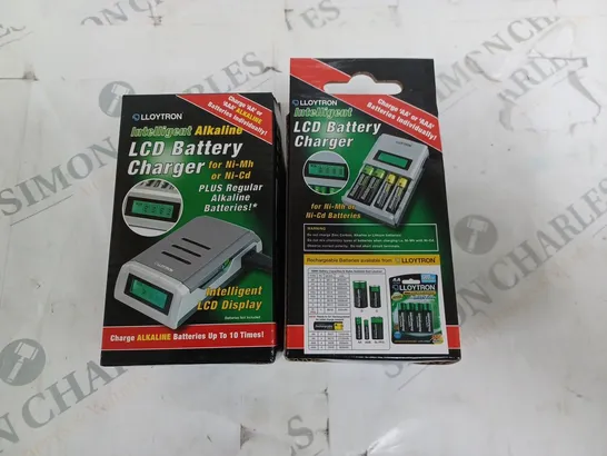 LOT OF 10 LLOYTRON INTELLIGENT LCD BATTERY CHARGERS