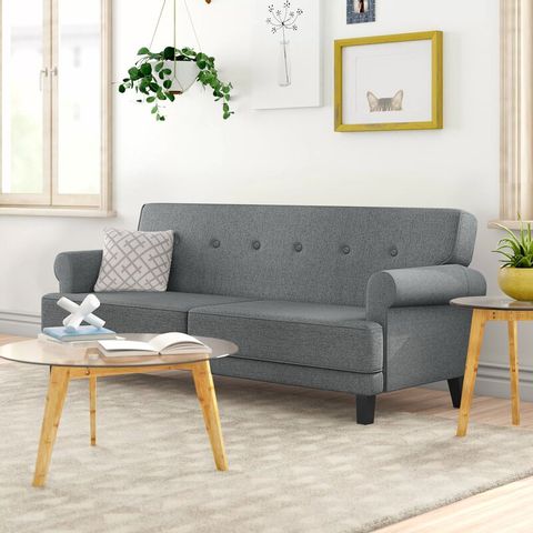 BOXED WEBSTER WILLOW GREY FABRIC SOFA BED (1 BOX)