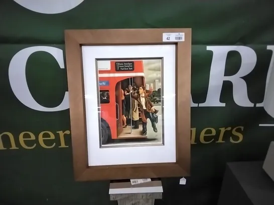 FRAMED MAN ON BUS IMAGE' 59X74CM