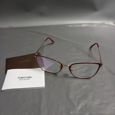 TOM FORD BLUE BLOCK ROUND RED GLASSES