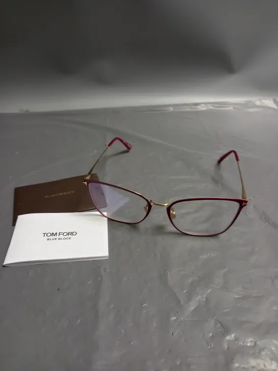 TOM FORD BLUE BLOCK ROUND RED GLASSES
