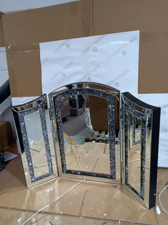 JULIEN MACDONALD CRYSTAL DRESSING TABLE MIRROR - COLLECTION ONLY