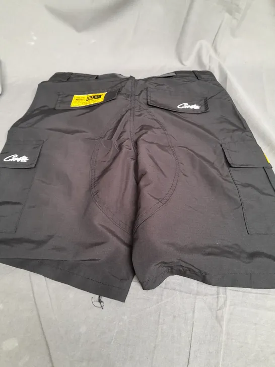 CORTIEZ BLACK CARGO SHORTS - SMALL