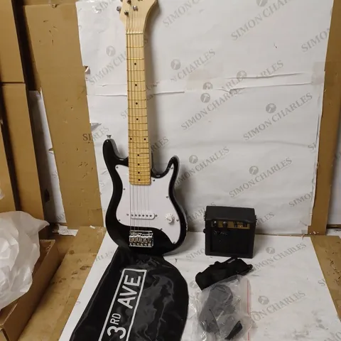 3RD AVENUE JUNIOR ELECTRIC GUITAR PACK - BLACK AND WHITE