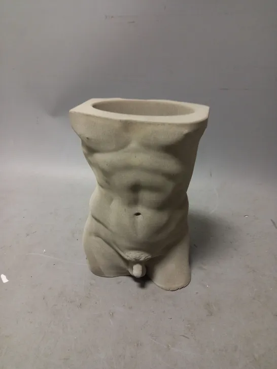 MALE BODY STONE VASE 