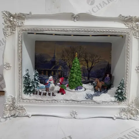 BOXED MR. CHRISTMAS ANIMATED MUSICAL SHADOWBOX WITH ASSORTED CHRISTMAS SONG LIST B36580