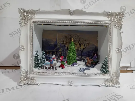 BOXED MR. CHRISTMAS ANIMATED MUSICAL SHADOWBOX WITH ASSORTED CHRISTMAS SONG LIST B36580