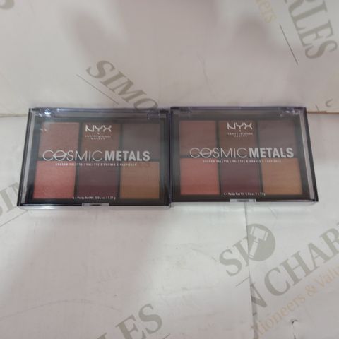 LOT OF 2 ASSORTED NYX COSMIC METALS SHADOW PALLETTES