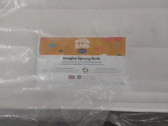 QUALITY BAGGED HEALTHY GROWTH KIDS IMAGINE SPRUNG BUNK 90CM MATTRESS 