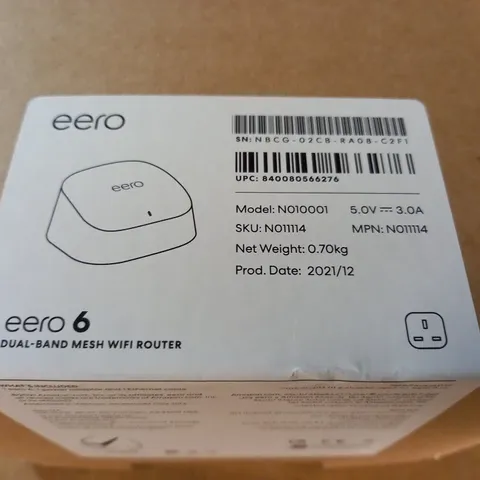 SEALED BOXED EERO 6 DUAL BAND MESH WIFI ROUTER