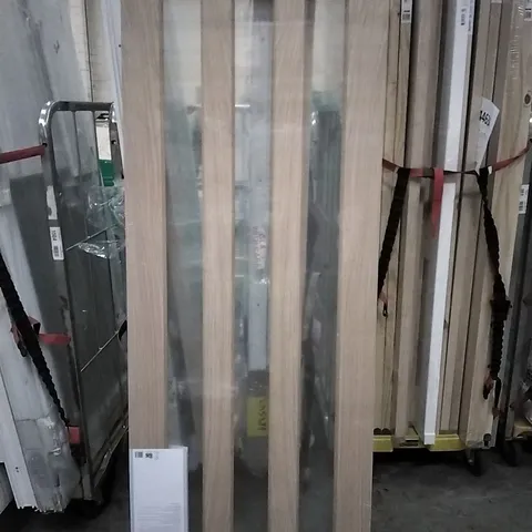 1981MM X 762MM VERTICAL 3 GLASS PANNEL OAK VENEER GLAZED INTERNAL DOOR