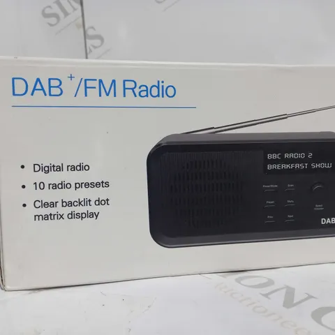 BOXED PORTABLE DAB FM RADIO 