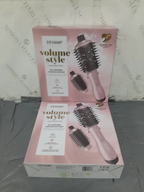 SET OF 4 REVAMP VOLUME AND STYLE 1200W BLOW DRY BRUSH