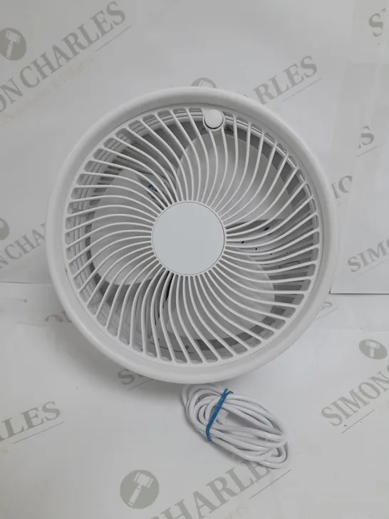 BOXED BELL & HOWELL OSCILLATING FOLDING RECHARGEABLE FAN IN WHITE