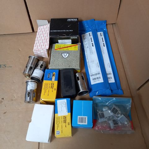 LOT OF APPROX 15 ASSORTED TOOLS TO INCLUDE WELDING ELECTRODES, BRAD NAILS, SS BURNERS ETC