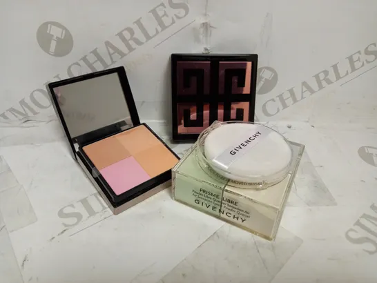 LOT OF 2 GIVENCHY PRISME LIBRE LOOSE POWDER QUARTER AIR SENSATION - 1 LIGHT PASTEL & PRISME AGAIN! VISAGE COMPACT POWDER - 10 PEARLY SATIN 