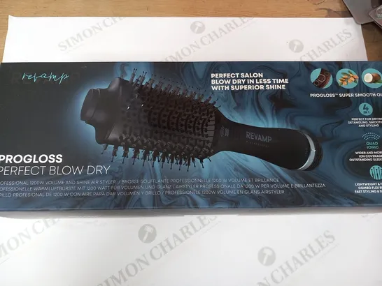 BOXED REVAMP PROGLOSS PERFECT BLOW DRY PROFESSIONAL 1200W VOLUME AND SHINE AIR STYLER DR-2000-EU