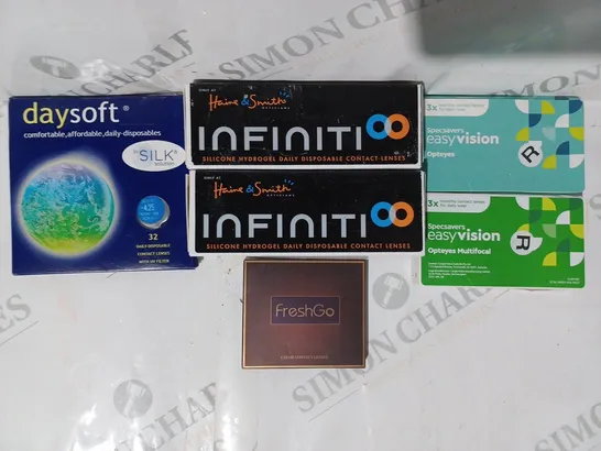 APPROXIMATELY 20 ASSORTED PACKS OF CONTACT LENSES TO INCLUDE EASYVISION, FRESHGO, DAYSOFT, ETC