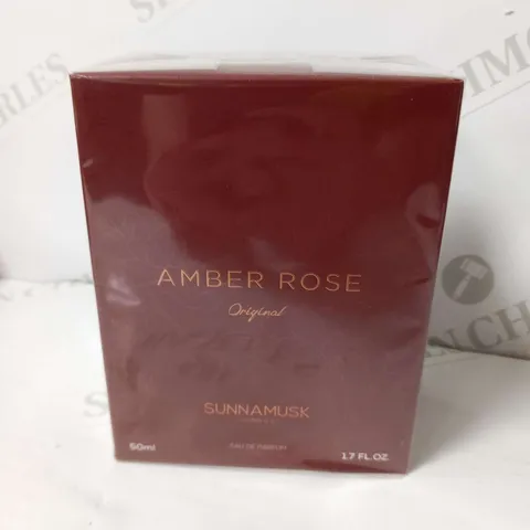 BOXED AND SEALED AMBER ROSE ORIGINAL SUNNAMUSK LONDON EAU DE PARFUM 50ML