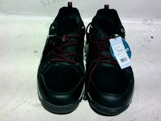 BOXED PAIR OF PAVERS TRAINERS (BLACK, WIDE FIT), SIZE 11 UK (45 EU)