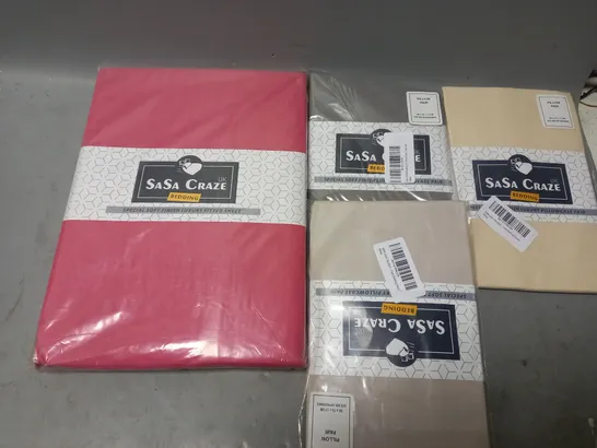 BOX OF APPROX 6 SASA CRAZE BEDDING IN VARIOUS SIZES & COLOURS 