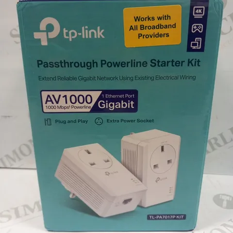 BOXED TP LINK PASS THROUGH POWERLINE STARTER KIT