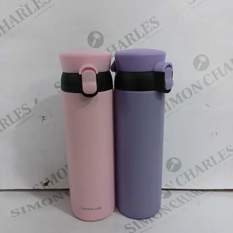 LOCK & LOCK SET OF 2 INSULATED 450ML BOTTLES