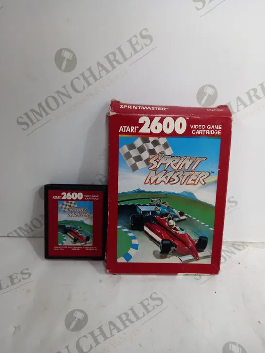 BOXED ATARI 2600 SPRINT MASTER VIDEO GAME CARTRIDGE 