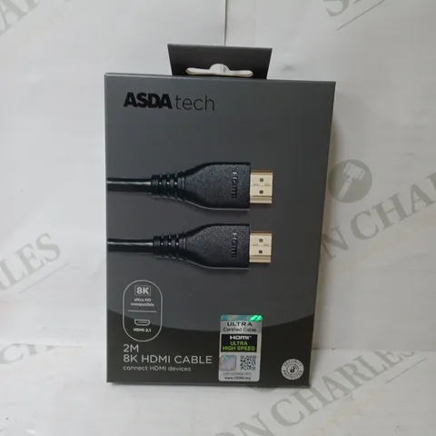 MEDIUM BOX OF APPROXIMATELY 30 2M 8K HDMI CABLES - 8 BOXES - 4 PER BOX