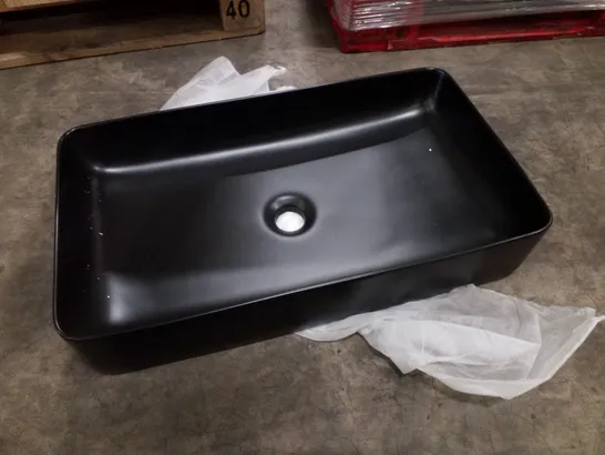 BRAND NEW BOXED NERO OPACO BENCH BASIN MATT BLACK - 62×36×11CM