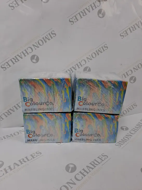 SET OF 4 BRIAN CLEGG MARBLING INKS PACK OF 10