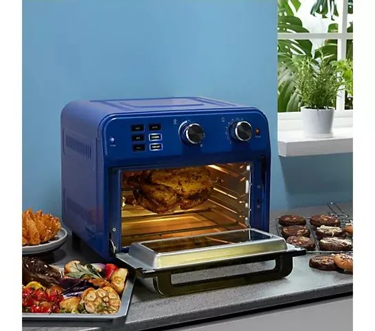 OUTLET COOK'S ESSENTIALS 21L AIRFRYER OVEN WITH ROTISSERIE NAVY