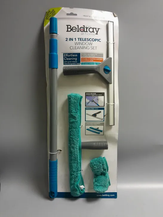 BELDRAY 2 IN 1 TELESCOPIC WINDOW CLEANING SET