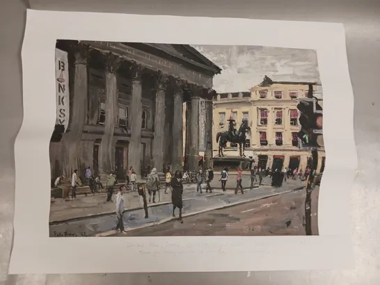 PETER BROWN SIGNED AND DATED BANKSY'S CUT & RUN, GOMA ART PRINT