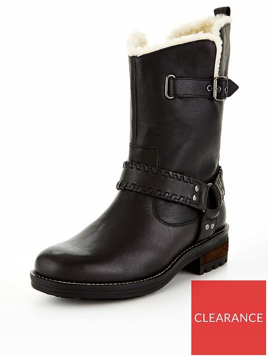 superdry biker boots