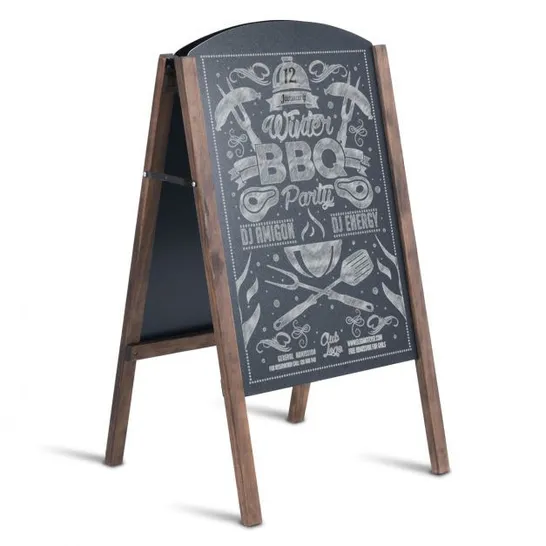 BOXED COSTWAY A-BOARD FRAME PAVEMENT SIGN FREE STANDING FLOOR CHALKBOARD CAFE SHOP